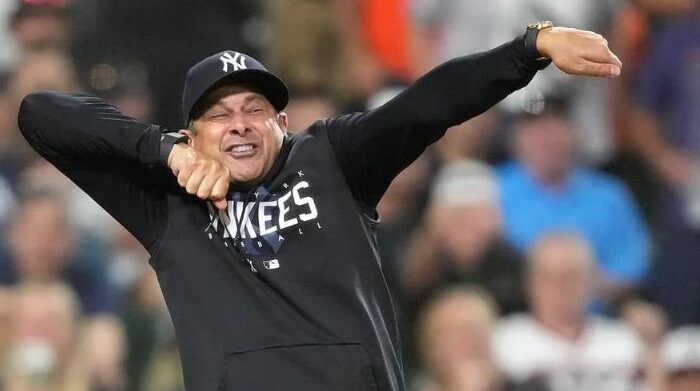 aaron boone ejected after fan heckles umpire